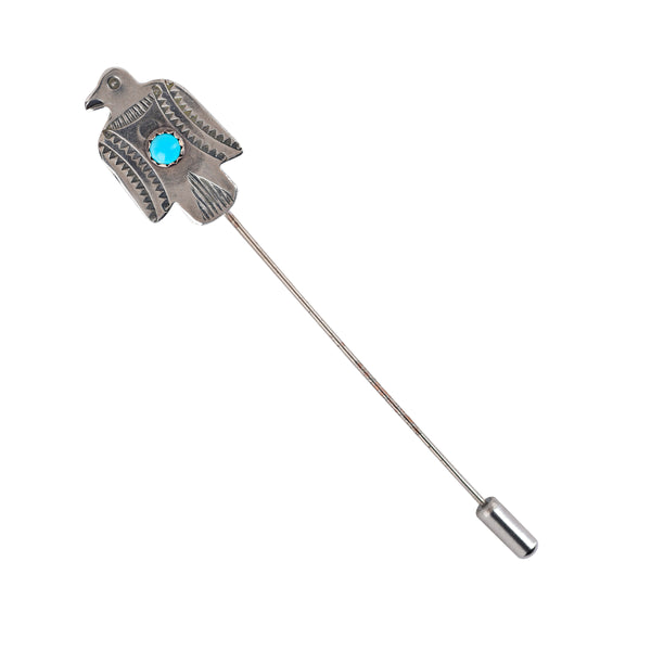 peyote bird Joe Eby Seahawk with Turquoise Stick Pin