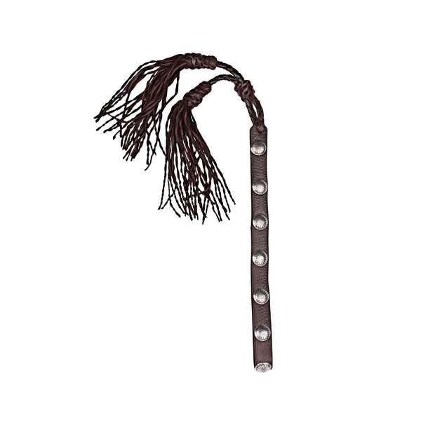 peyote bird Lampman Concho Hatband with Twisted Fringe - Brown