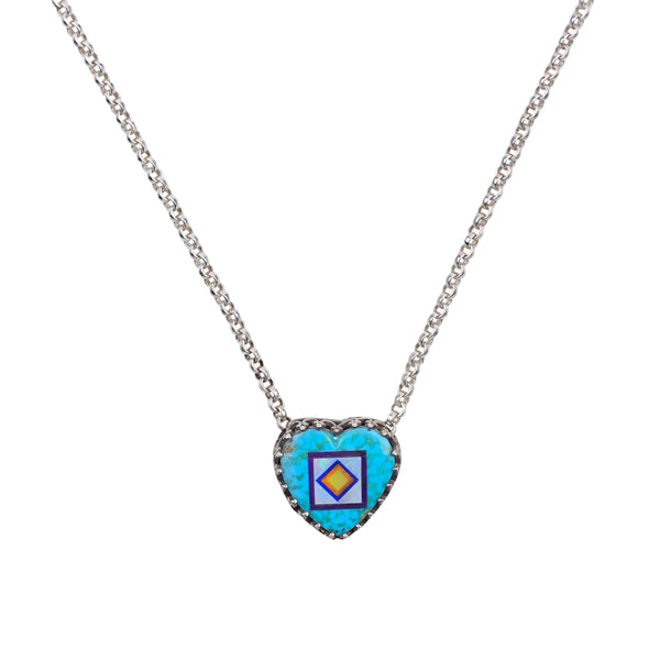peyote bird Aldrich Heart Shaped Box Necklace