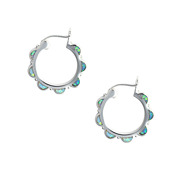 Peyote Bird Arches Hoop Earrings