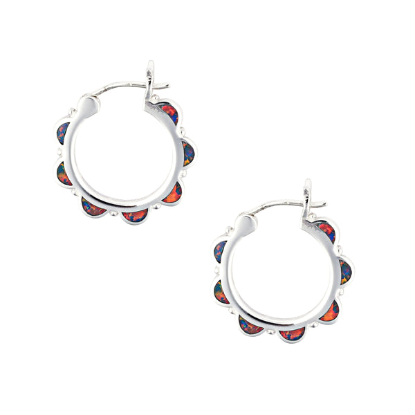 Peyote Bird Arches Hoop Earrings