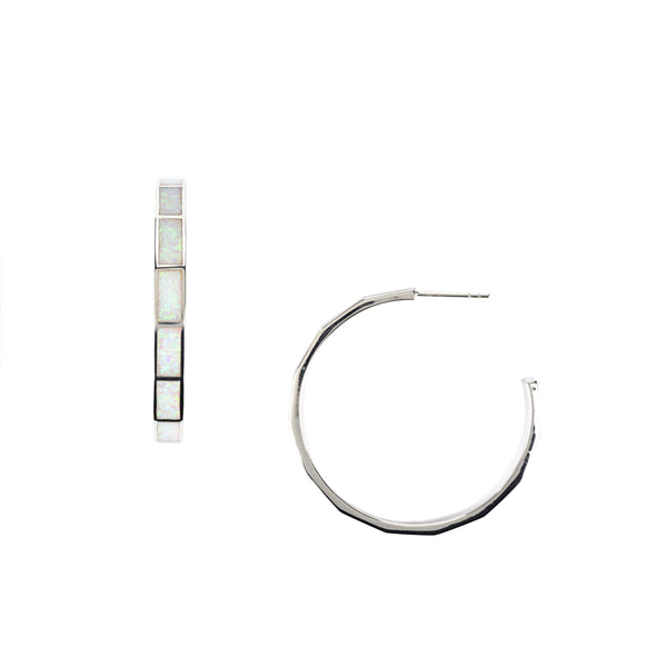 Peyote Bird Bamboo Hoop Earrings