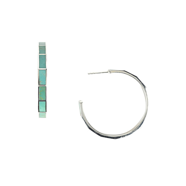 Peyote Bird Bamboo Hoop Earrings