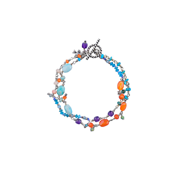 peyote bird Belize Blue Bracelet