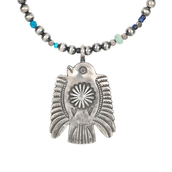 peyote bird Buffalo Skystorm Necklace