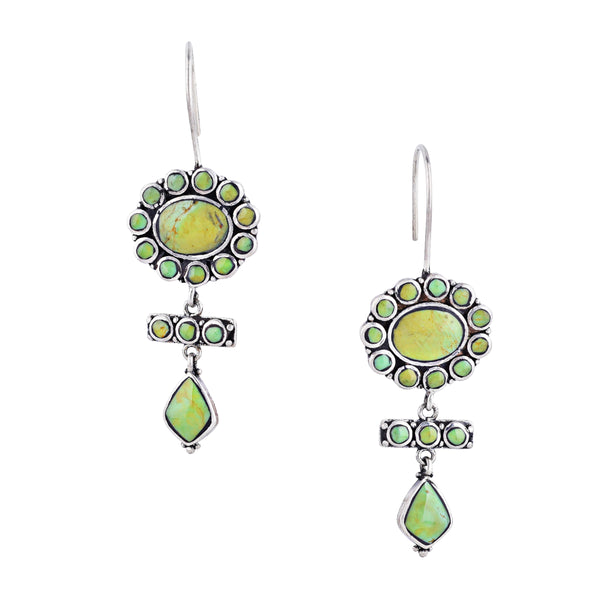 Peyote Bird Cactus Moon Earrings