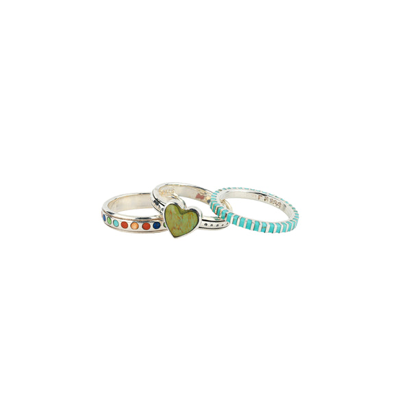 peyote bird Celebration of Love Stack Ring Set
