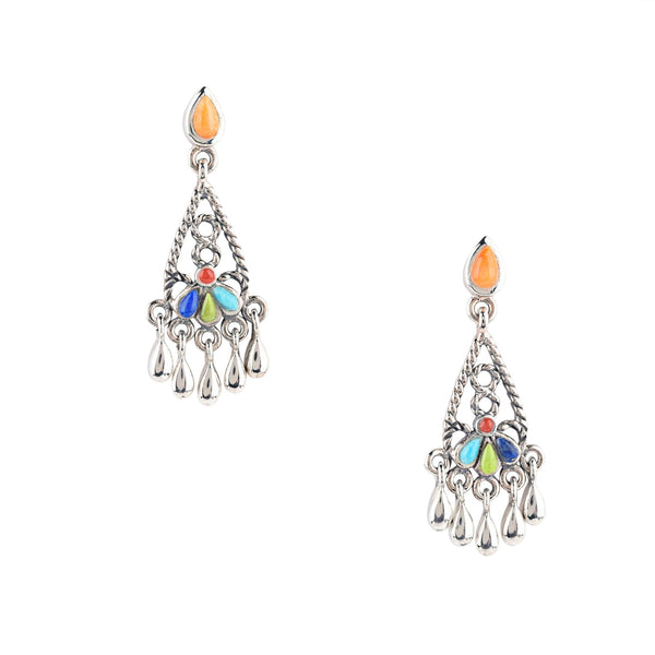 Peyote Bird Chandelier Stud Earrings