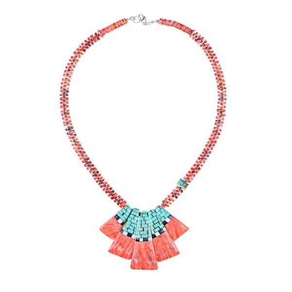peyote bird Charlene Reano Two-Sided Necklace