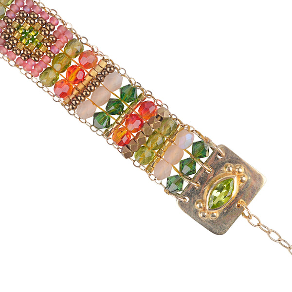 Peyote Bird Chili Rose 14k Gold Bracelet