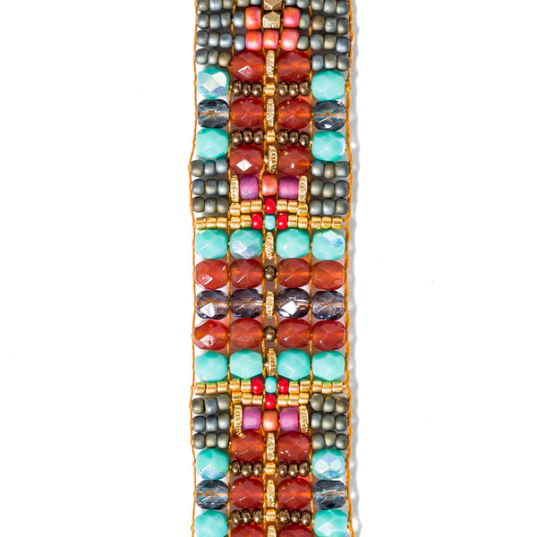Peyote Bird Chili Rose Akira Bracelet