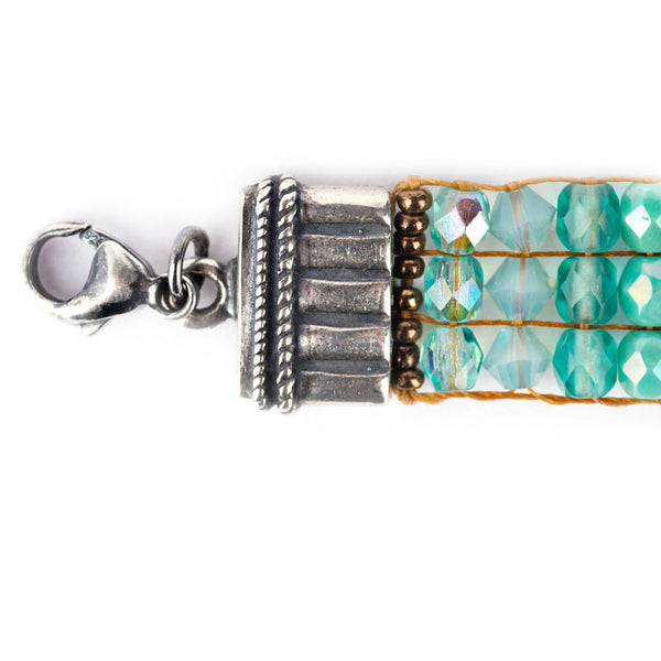 Peyote Bird Chili Rose Beaded Bracelet