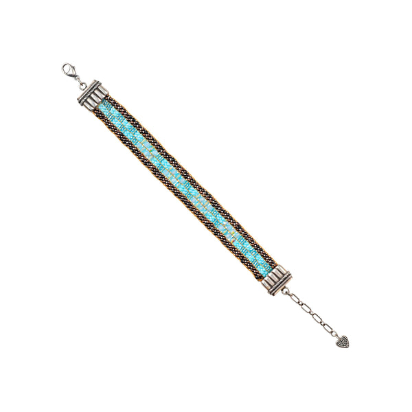 peyote bird Chili Rose Beaded Bracelet