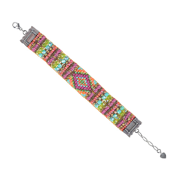 peyote bird Chili Rose Bloom Bracelet