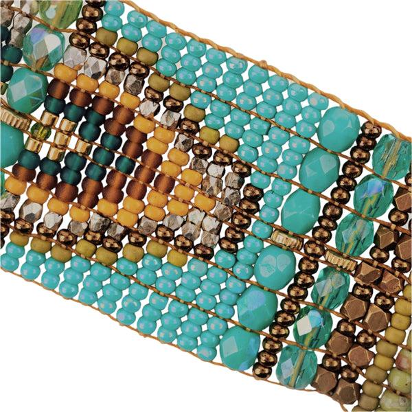 Peyote Bird Chili Rose Cleopatra Beaded Bracelet