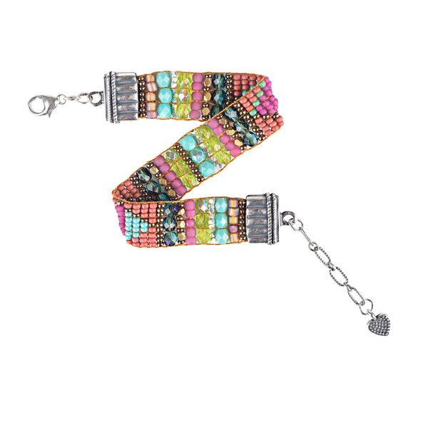 Peyote Bird Chili Rose Cosmos Bracelet