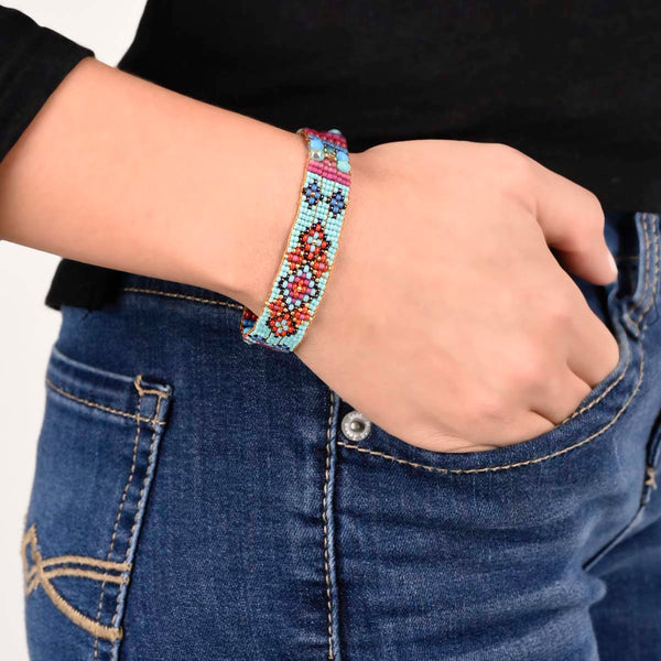 Peyote Bird Chili Rose Fireside Bracelet