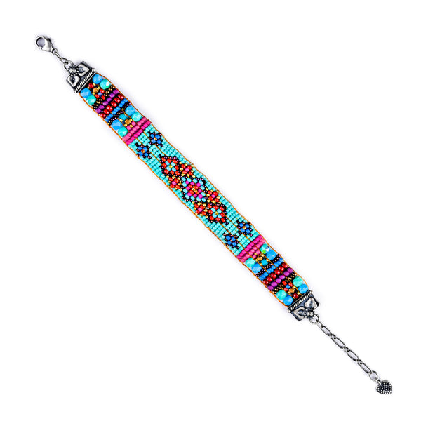 peyote bird Chili Rose Fireside Bracelet