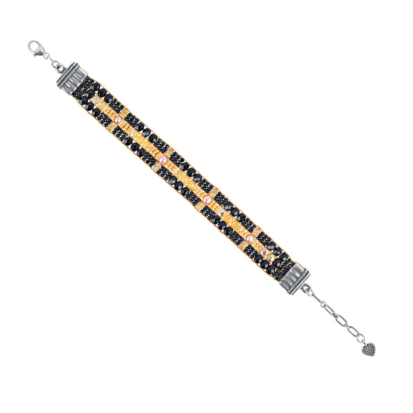 peyote bird Chili Rose Gold Cross Bracelet