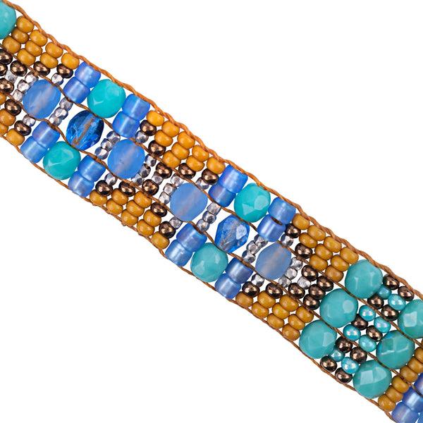 Peyote Bird Chili Rose Hyacinth Beaded Bracelet