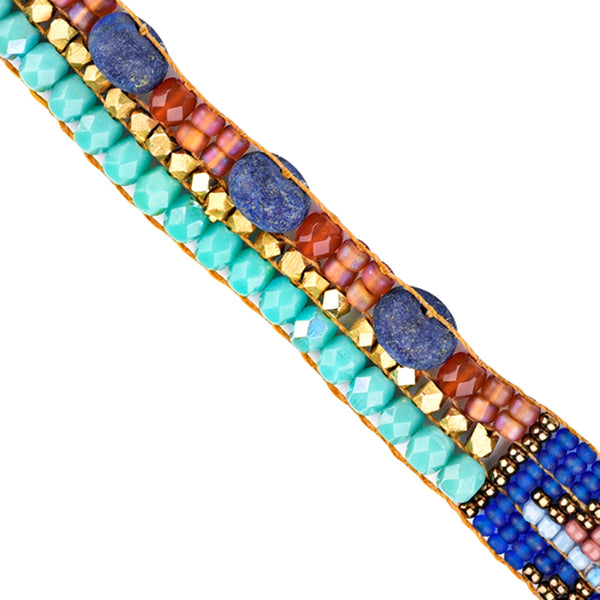 Peyote Bird Chili Rose Love Knot Bracelet