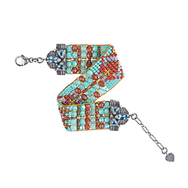 Peyote Bird Chili Rose Misty Mountain Bracelet