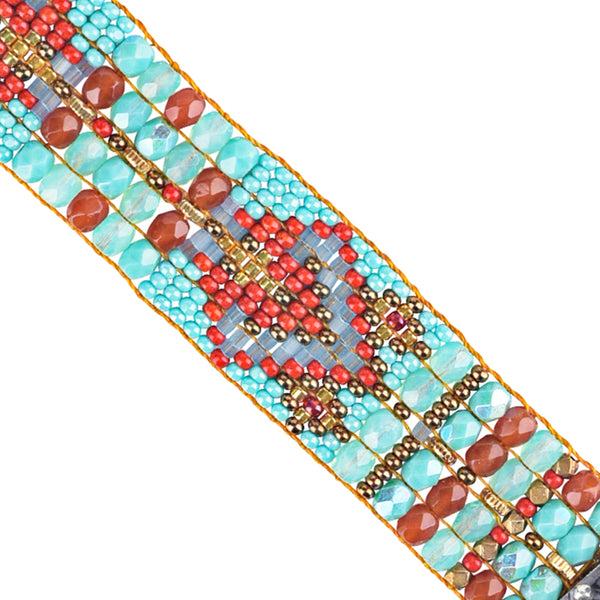Peyote Bird Chili Rose Misty Mountain Bracelet