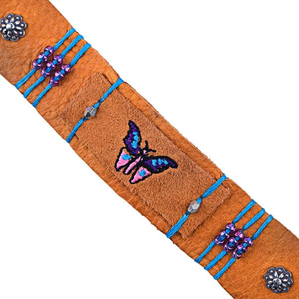 Peyote Bird Chili Rose Monarch Hatband
