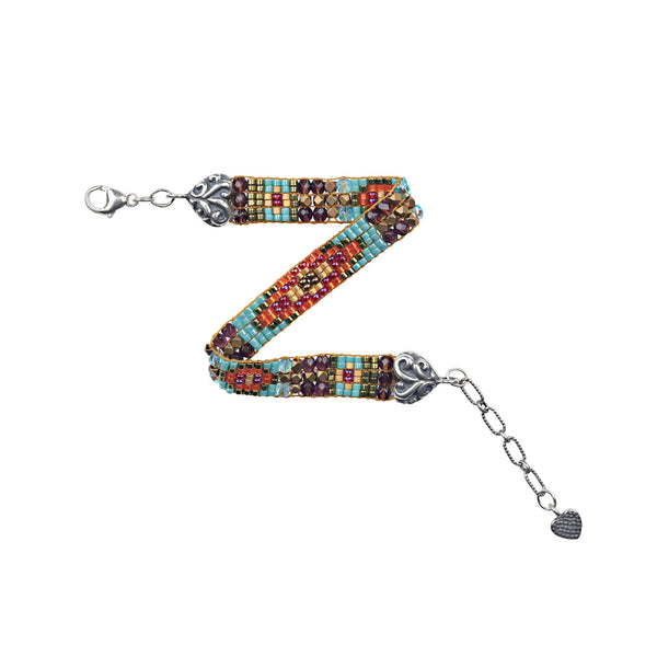 Peyote Bird Chili Rose Nambe Bracelet