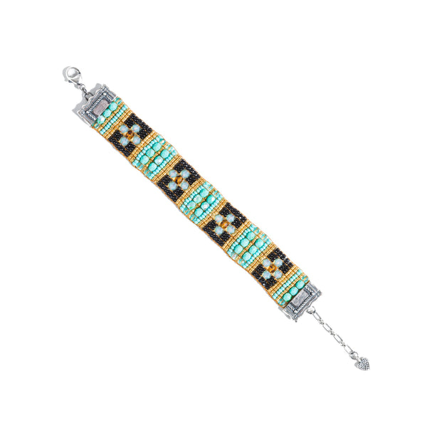 Peyote Bird Chili Rose Patchwork Bracelet