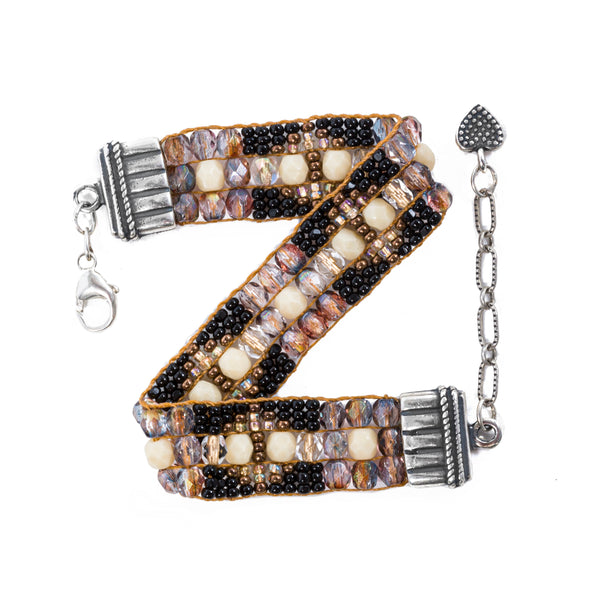 Peyote Bird Chili Rose Plata Bracelet