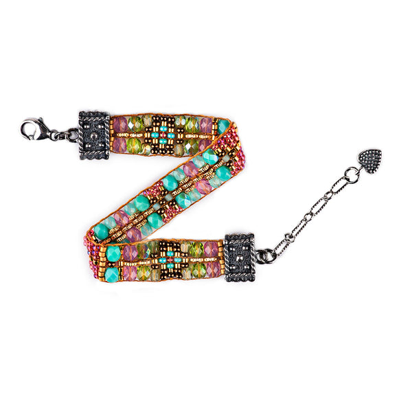 peyote bird Chili Rose Redwood Bracelet