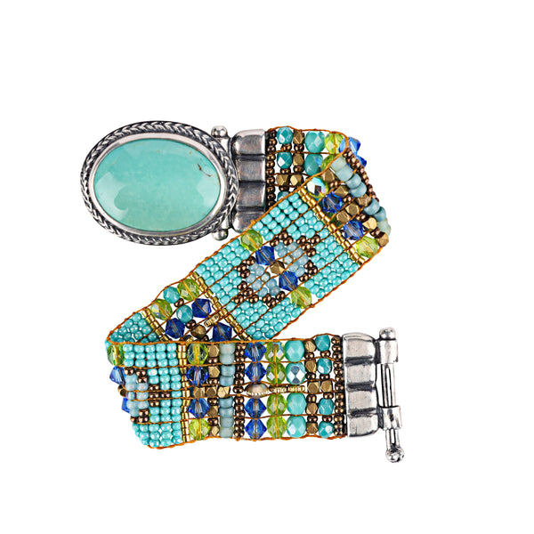 Peyote Bird Chili Rose Spring Bloom Bracelet