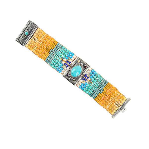 peyote bird Chili Rose Stardust Bracelet