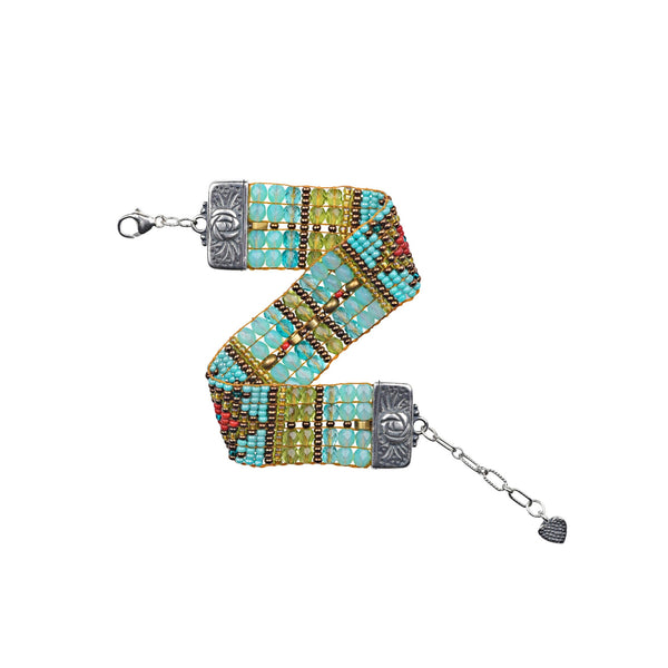 Peyote Bird Chili Rose Stones Throw Bracelet