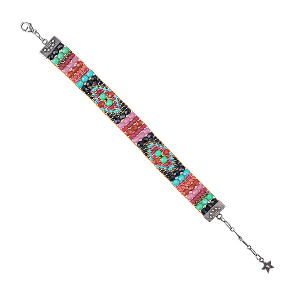 peyote bird Chili Rose Strawberry Fields Bracelet