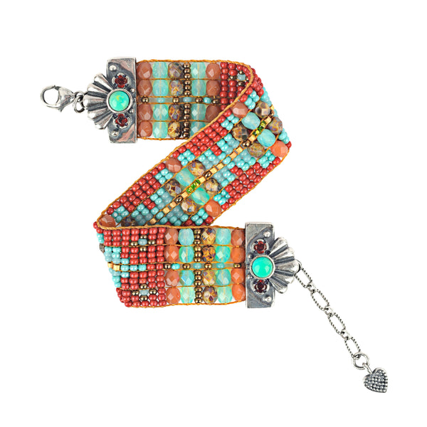 Peyote Bird Chili Rose Taos Rust Bracelet