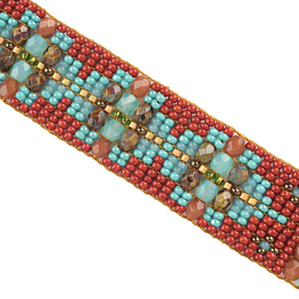 Peyote Bird Chili Rose Taos Rust Bracelet