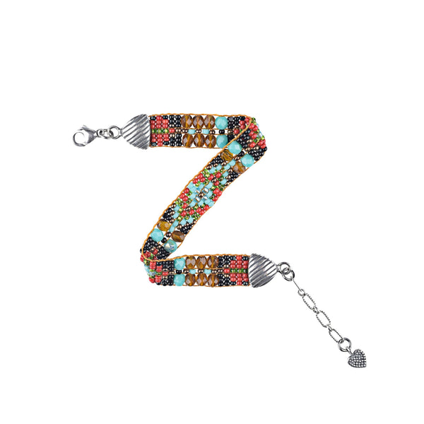 Peyote Bird Chili Rose Unity Bracelet