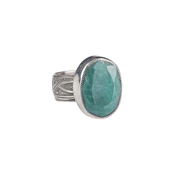 peyote bird Chris Dungan Amazonite Ring