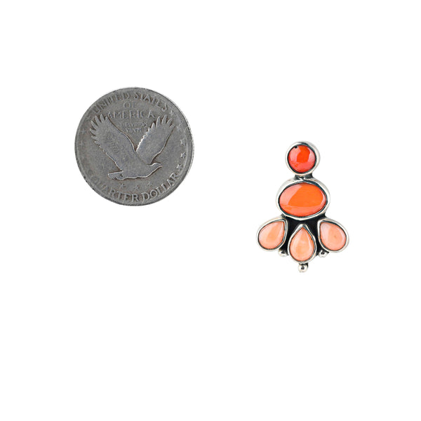 Peyote Bird Coral Ombre Earrings