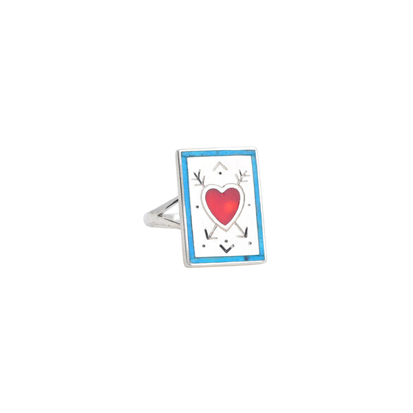 Peyote Bird Corazon Shield Ring