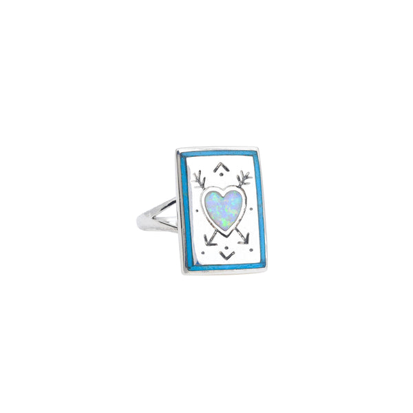 Peyote Bird Corazon Shield Ring