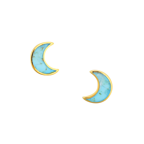Peyote Bird Crescent Stud Earrings