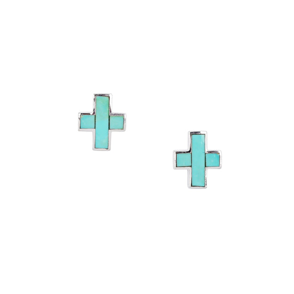 Peyote Bird Cross Stud Earrings
