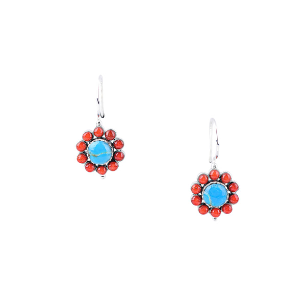 Peyote Bird Daisy Dangle Earrings