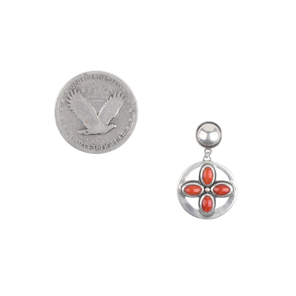 Peyote Bird Dennis Hogan Mini Petal Earrings - Coral