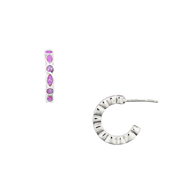 Peyote Bird Descent Hoop Earrings