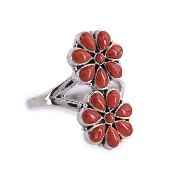 Peyote Bird Dos Flores Ring