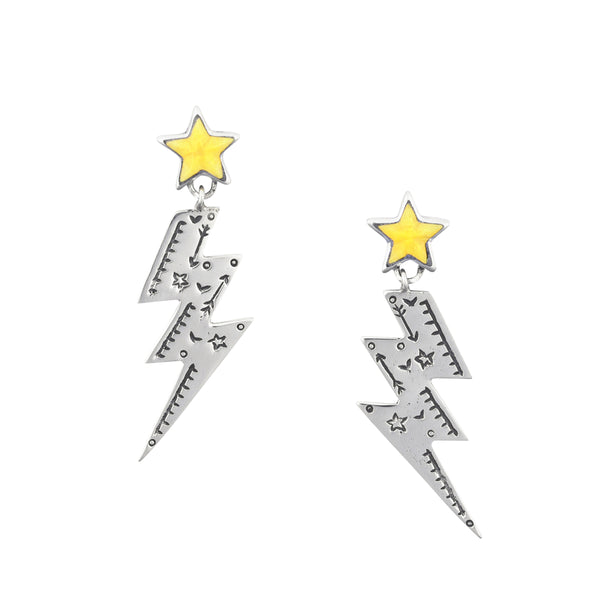 Peyote Bird Electric Earrings